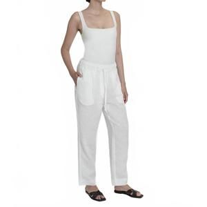 NEW DĀL THE LABEL drawstring pants in white